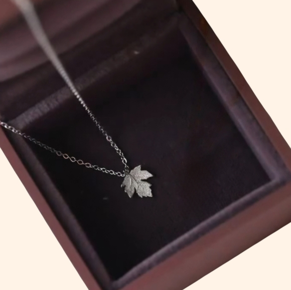 Silver Leaf Necklace - Picture 3 of 3